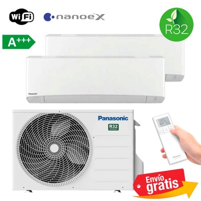 Aire Acondicionado Multisplit 2x1 Panasonic CU-2Z50TBE + CS-Z25ZKEW + CS-Z25ZKEW