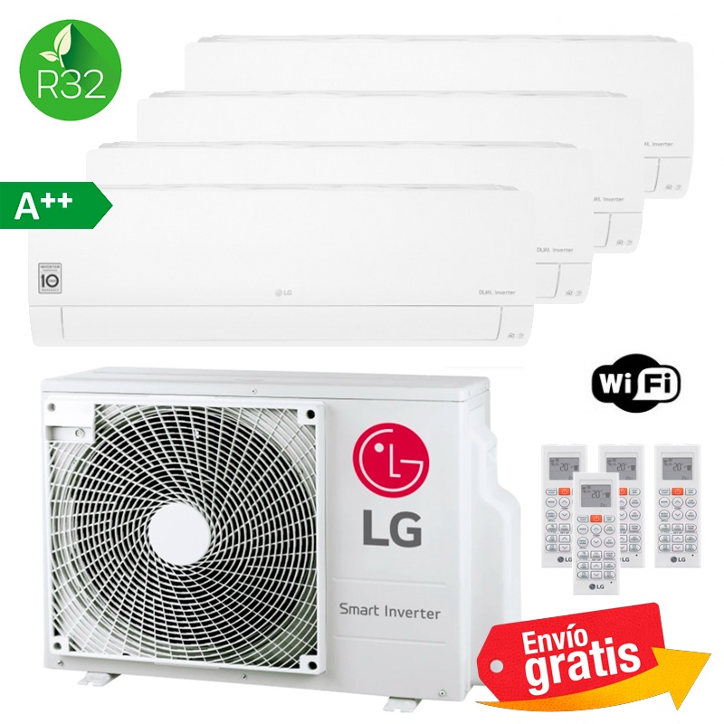 Aire Acondicionado 4x1 LG MU4R25 + PC09SK.NSJ + PC09SK.NSJ + PC12SK.NSJ + PC12SK.NSJ