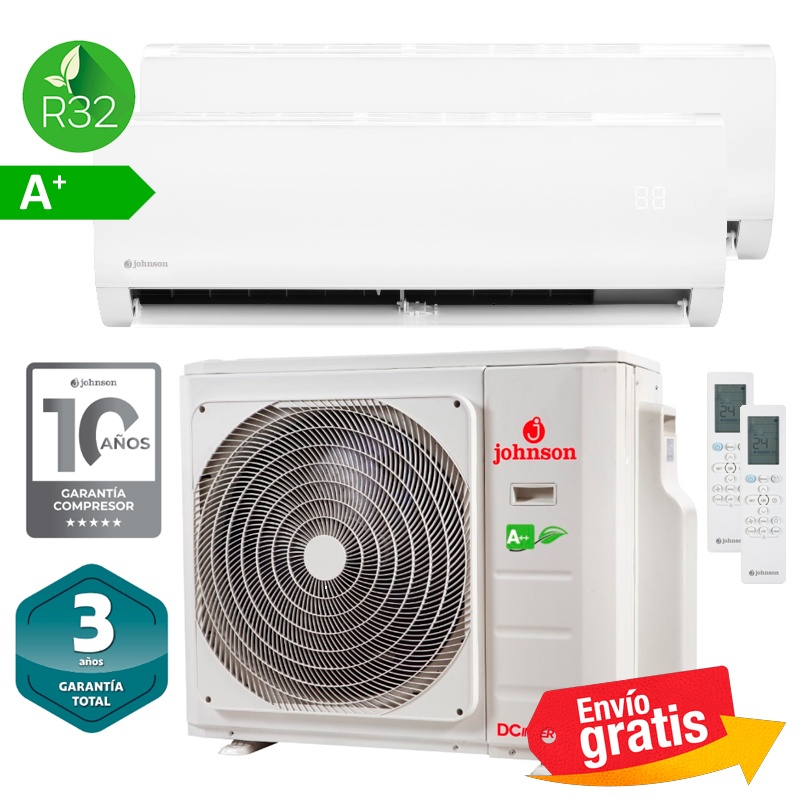 Aire Acondicionado Multisplit 2x1 Johnson J2FM42V2 + K2-25NT + K2-35NT