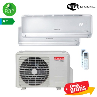 Aire acondicionado multisplit 2x1 Ariston Dual C 50 XDO-0 con 2 unidades interiores Alys R32 25 UDO-I