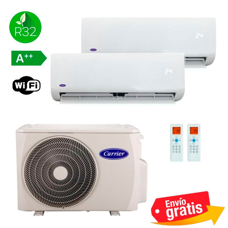 Aire Acondicionado Multisplit 2x1 Carrier 38QUS014D8S2 + 42QHG009D8S + 42QHG009D8S