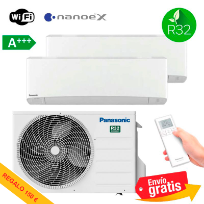 Aire Acondicionado Multisplit 2x1 Panasonic CU-2Z50TBE + CS-Z25ZKEW + CS-Z25ZKEW