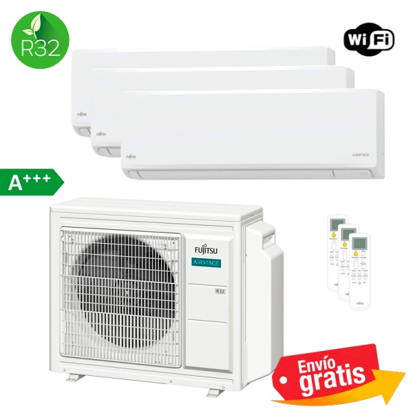 Aire Acondicionado Multisplit 3x1 Fujitsu AOY71M3-KB +  ASY25-KN +  ASY25-KN +  ASY35-KN