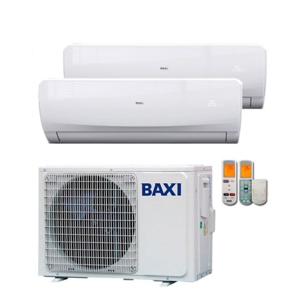 Aire Acondicionado Multisplit 2x1 Baxi Anori LSGT50-2M + 2 unidades interiores JSGNW25