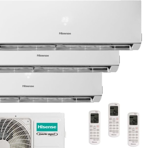 Aire Acondicionado Hisense Style MultiSplit 3x1 3AMW62U4RJC + CF25YR04G  + CF25YR04G  + CF35MR04G