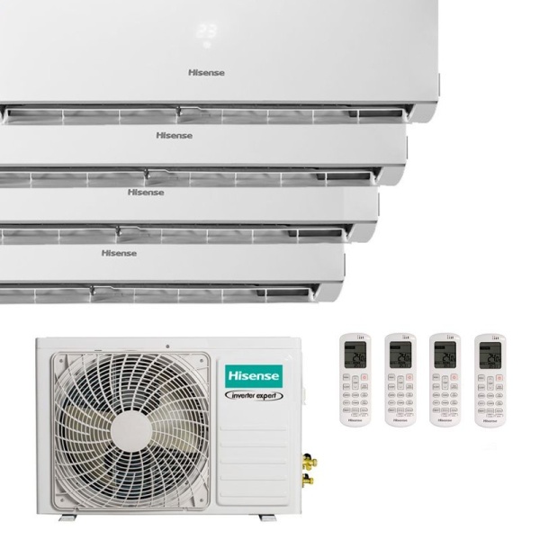 Aire Acondicionado Hisense Style MultiSplit 4x1 4AMW81U4RJC + CF25YR04G + CF25YR04G + CF25YR04G + CF35MR04G