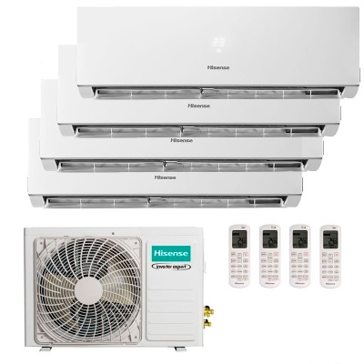 Aire Acondicionado Hisense Style MultiSplit 4x1 4AMW105U4RAA + CF25YR04G + CF25YR04G + CF50XS04G + CF50XS04G