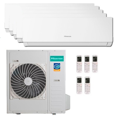 Aire Acondicionado Hisense Style MultiSplit 5x1 5AMW125U4RTA + 3 splits CF25YR04G + 2 splits CF35MR04G