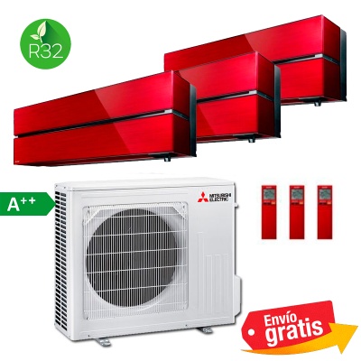 Aire Acondicionado Multi Split 3x1 Mitsubishi MXZ-3F68VF + MSZ-LN25VG + MSZ-LN35VG + MSZ-LN35VG