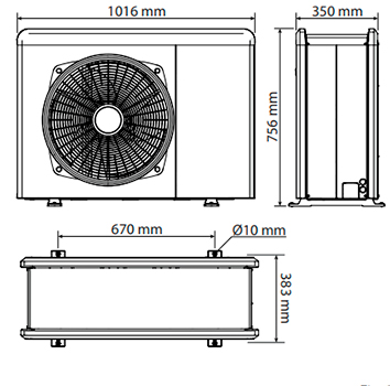 Dimensiones Unidad Exterior Nimbus 3550 S R32